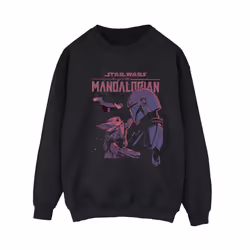 Star Wars Womens/Ladies The Mandalorian Hello Friend Sweatshirt - L, Black