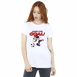 Disney Womens/Ladies Minnie Mouse Going For Goal Cotton Boyfriend T-Shirt - M, White