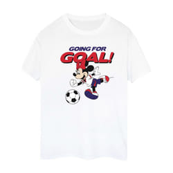 Disney Womens/Ladies Minnie Mouse Going For Goal Cotton Boyfriend T-Shirt - XL, White