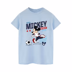 Disney Mens Mickey Mouse Team Mickey Football T-Shirt - S, Baby Blue