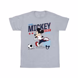 Disney Boys Mickey Mouse Team Mickey Football T-Shirt - 12-13 Years, Sports Grey