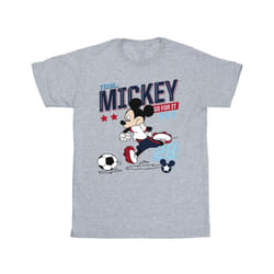 Disney Boys Mickey Mouse Team Mickey Football T-Shirt - 12-13 Years, Sports Grey