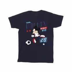Disney Boys Mickey Mouse Team Mickey Football T-Shirt - 12-13 Years, Navy Blue