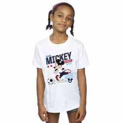Disney Girls Mickey Mouse Team Mickey Football Cotton T-Shirt - 12-13 Years, White