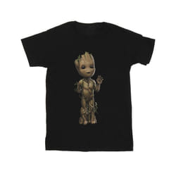 Marvel Mens I Am Groot Wave Pose T-Shirt - S, Black