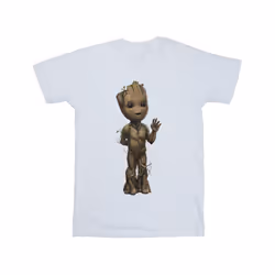 Marvel Mens I Am Groot Wave Pose T-Shirt - M, White