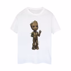 Marvel Womens/Ladies I Am Groot Wave Pose Cotton Boyfriend T-Shirt - XL, White