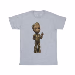 Marvel Boys I Am Groot Wave Pose T-Shirt - 12-13 Years, Sports Grey