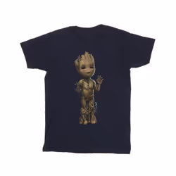 Marvel Boys I Am Groot Wave Pose T-Shirt - 12-13 Years, Navy Blue
