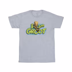 Marvel Mens Guardians Of The Galaxy I Am Groot Jumping T-Shirt - S, Sports Grey