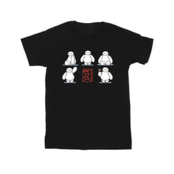 Disney Mens Big Hero 6 Baymax Many Poses T-Shirt - S, Black