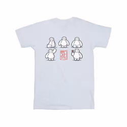 Disney Mens Big Hero 6 Baymax Many Poses T-Shirt - S, White