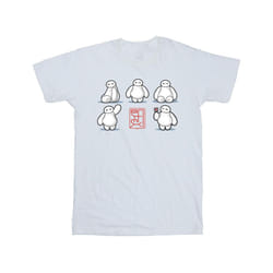 Disney Mens Big Hero 6 Baymax Many Poses T-Shirt - S, White