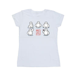 Disney Womens/Ladies Big Hero 6 Baymax Many Poses Cotton T-Shirt - L, White