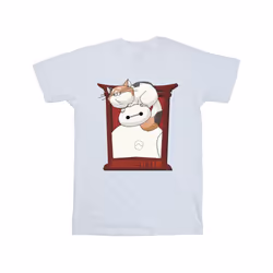 Disney Mens Big Hero 6 Baymax Frame Support T-Shirt - L, White