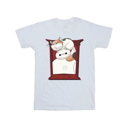 Disney Mens Big Hero 6 Baymax Frame Support T-Shirt - L, White