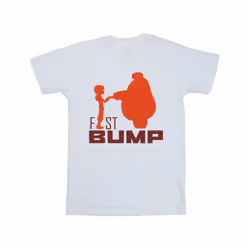 Disney Mens Big Hero 6 Baymax Fist Bump Cutout T-Shirt - 4XL, White