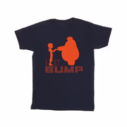Disney Mens Big Hero 6 Baymax Fist Bump Cutout T-Shirt - S, Navy Blue