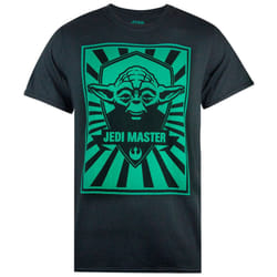 Star Wars Mens Yoda Jedi Master Poster T-Shirt - XL, Black/Green