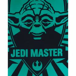 Star Wars Mens Yoda Jedi Master Poster T-Shirt - XL, Black/Green