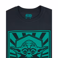 Star Wars Mens Yoda Jedi Master Poster T-Shirt - XL, Black/Green