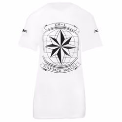 Captain Marvel Womens/Ladies Star Insignia And Globe T-Shirt - XXL, White/Black