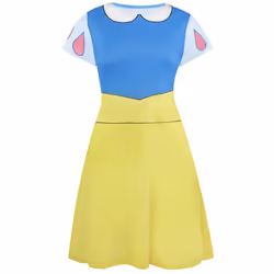 Disney Princess Womens/Ladies Snow White Costume Dress - M, Blue/Yellow