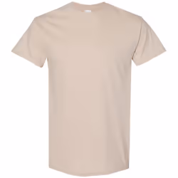 Gildan Mens Heavy Cotton Short Sleeve T-Shirt (Pack Of 5) - S, Sand