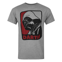 Star Wars Mens Darth Vader Sport T-Shirt - S, Grey