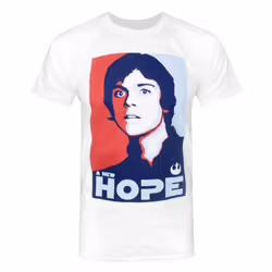 Star Wars: A New Hope Mens Luke Skywalker T-Shirt - XL, White
