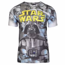 Star Wars Mens Imperial Photo Montage T-Shirt - XL, White/Grey