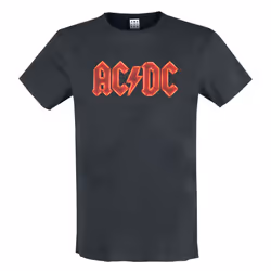 Amplified Mens AC/DC T-Shirt - S, Charcoal