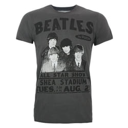 Amplified Mens The Beatles T-Shirt - S, Charcoal