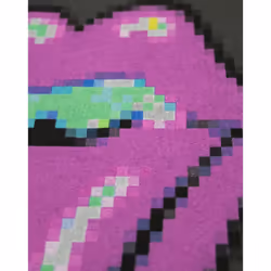 Amplified Womens/Ladies Pixel Lick The Rolling Stones T-Shirt