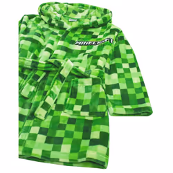 Minecraft Boys Creeper Pixel Dressing Gown