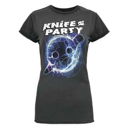 Amplified Womens/Ladies Knife Party T-Shirt - XS, Charcoal