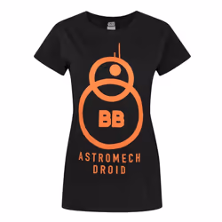 Star Wars Womens/Ladies The Force Awakens BB-8 Astromech Droid T-Shirt - XL, Black