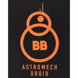 Star Wars Womens/Ladies The Force Awakens BB-8 Astromech Droid T-Shirt - XL, Black