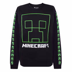 Minecraft Boys Creeper Face Sweatshirt