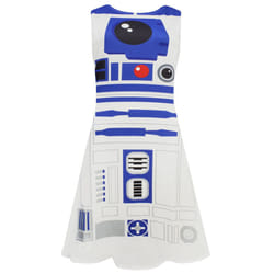 Star Wars Womens/Ladies R2-D2 Cosplay Skater Dress - M, White/Blue