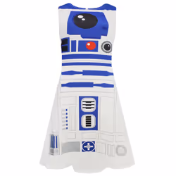 Star Wars Womens/Ladies R2-D2 Cosplay Skater Dress - S, White/Blue