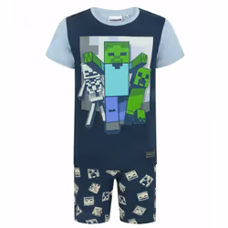 Minecraft Boys Undead Short Pyjama Set - 8 Years, Navy