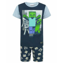 Minecraft Boys Undead Short Pyjama Set - 8 Years, Navy