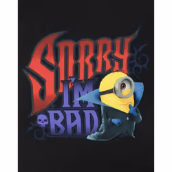 Minions Womens/Ladies Sorry I'm Bad T-Shirt - S, Black
