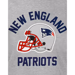 NFL Mens New England Patriots Helmet T-Shirt - L, Grey