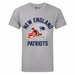 NFL Mens New England Patriots Helmet T-Shirt - S, Grey
