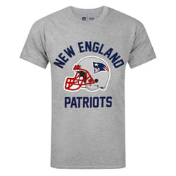 NFL Mens New England Patriots Helmet T-Shirt - S, Grey