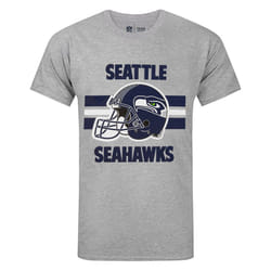 NFL Mens Seattle Seahawks Helmet T-Shirt - S, Grey