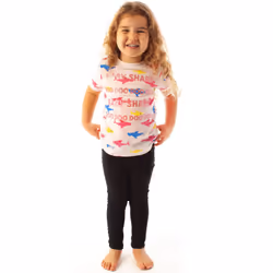 Baby Shark Girls Glitter All-Over Print T-Shirt - 5-6 Years, Pink