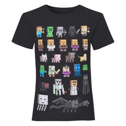 Minecraft Girls Sprites T-Shirt - 11-12 Years, Black/Multicoloured